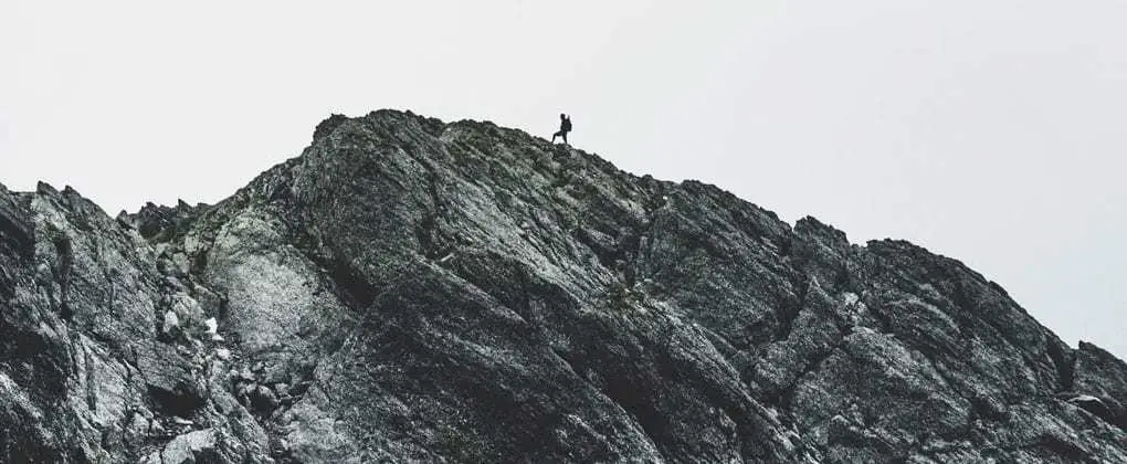 Man on mountain