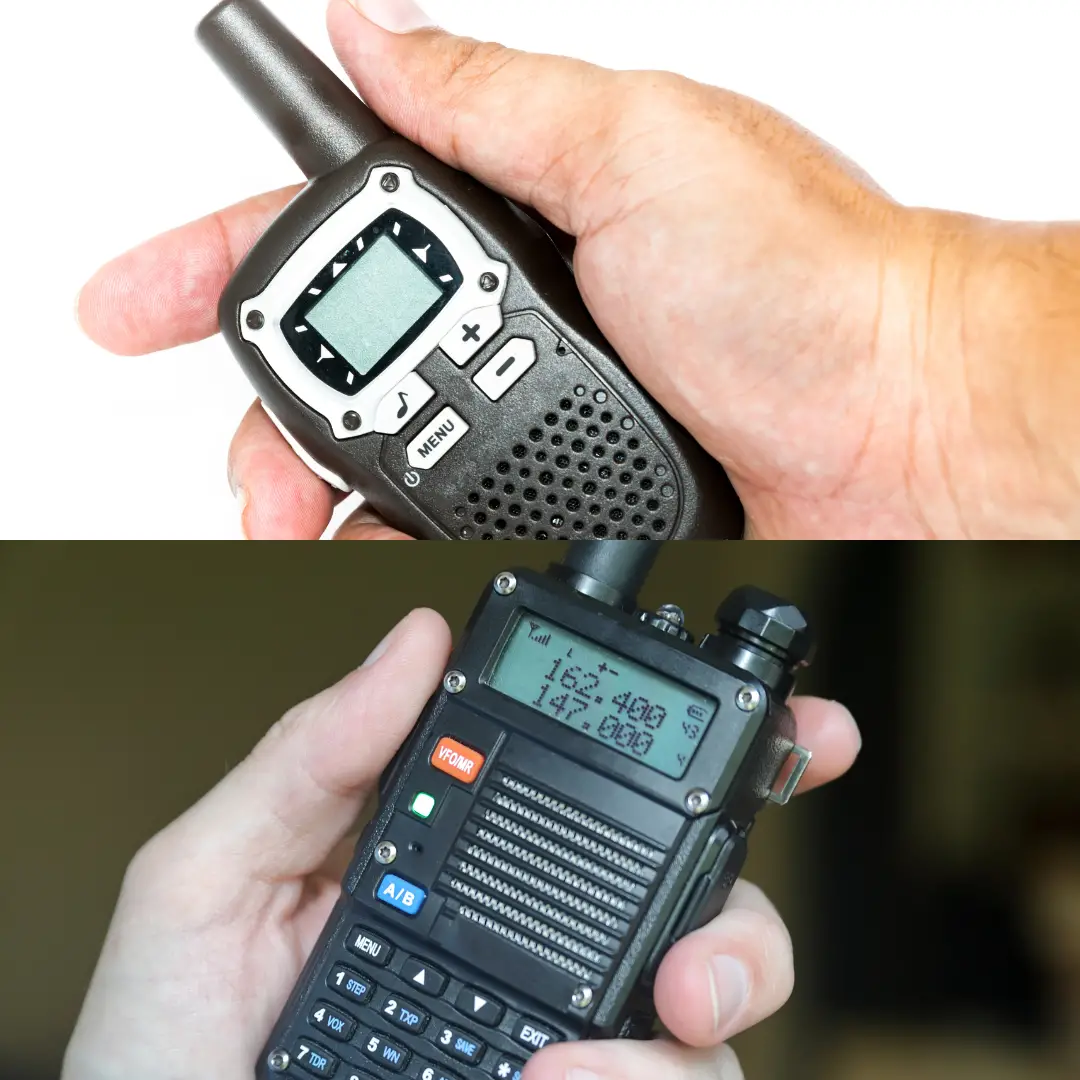 walkie talkie vs ham radio