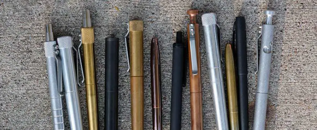 variety of edc pocket pens