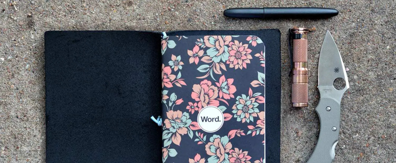 pocket notebook and knife